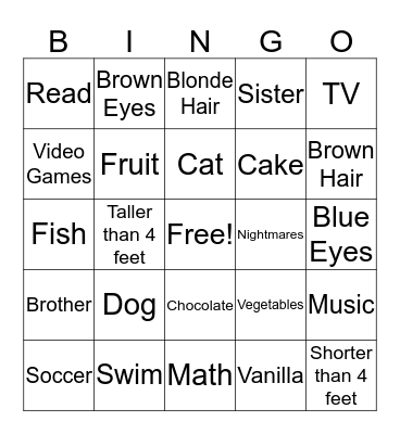 Character Ed Bingo  Bingo Card