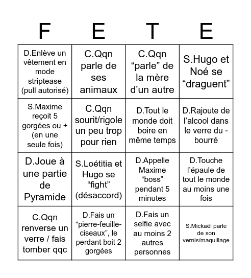 Léo Bingo Card