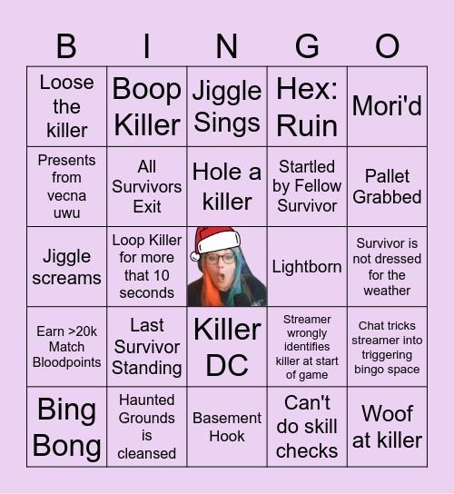 It's a Jiggledeath Bingo Card! Bingo Card