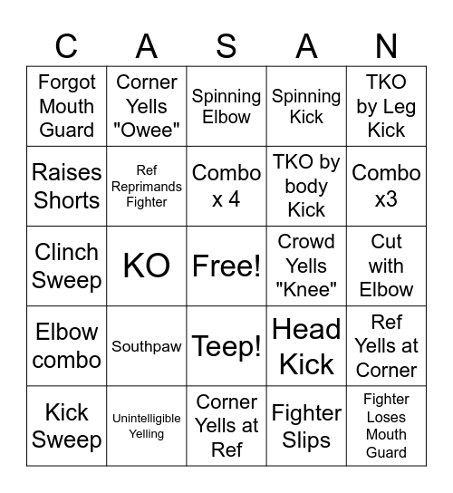 Casa Nami Bingo Card
