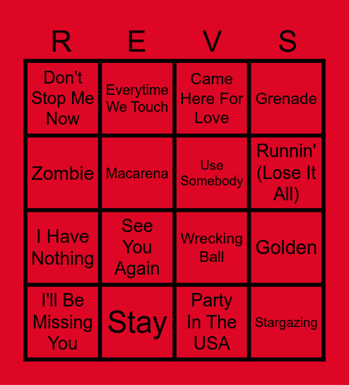 Banging Bangers 14 (Round 3) Bingo Card