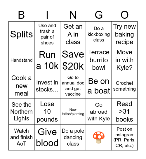 2026 Bingo Card