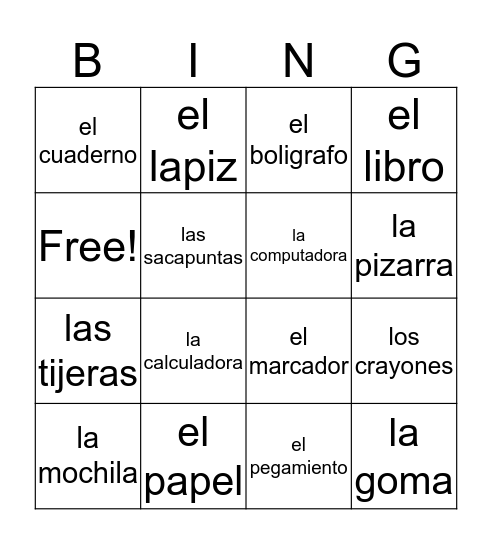 Bingo Card