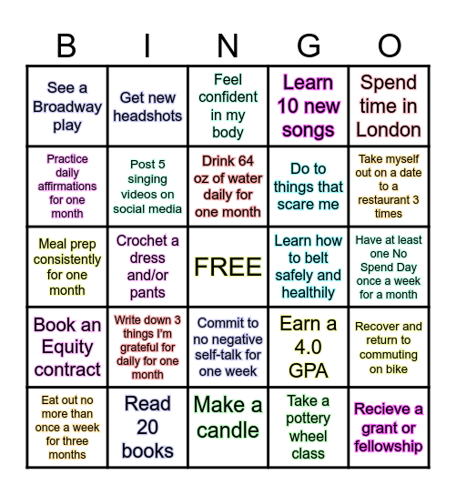 2026 Bingo Card