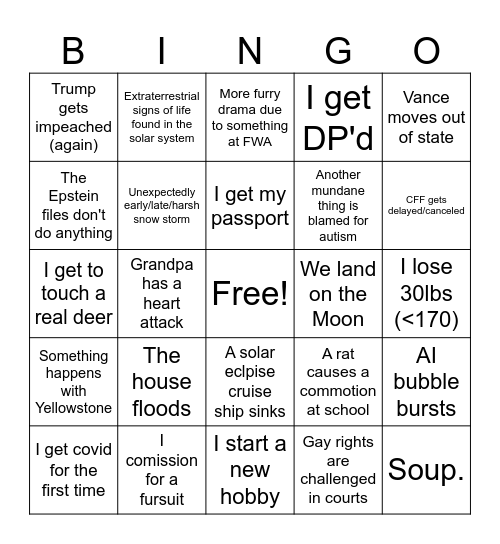 C Bingo Card