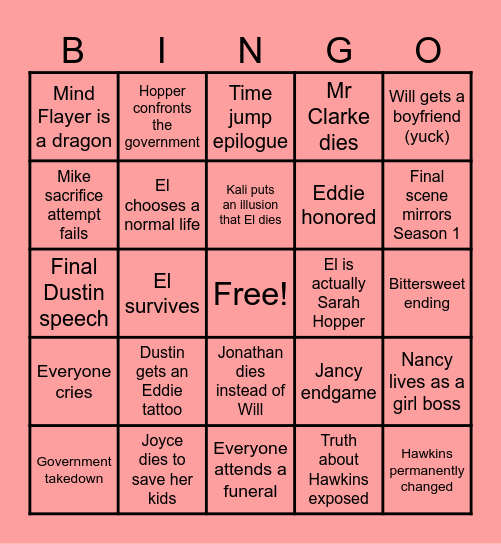 Ahmed's Bingo Card