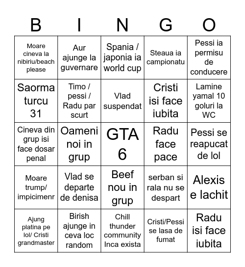Bingo sybau 2026 Bingo Card