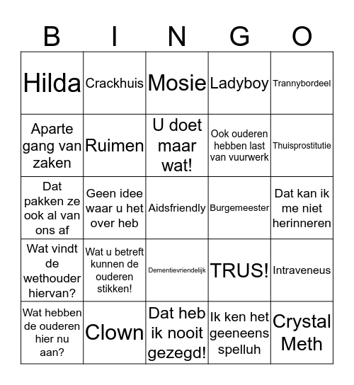 The Ultimate Wingo Bingo Card