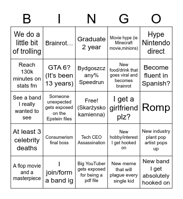 Mah 2026 Bingo Card