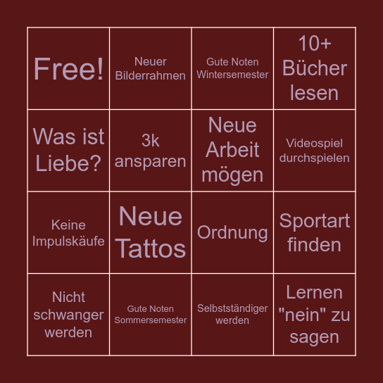 Bingo Card 2026 Bingo Card