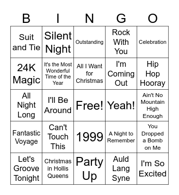 Holiday Party BANGERS Bingo Card