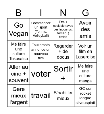 Bingo 2026 Bingo Card