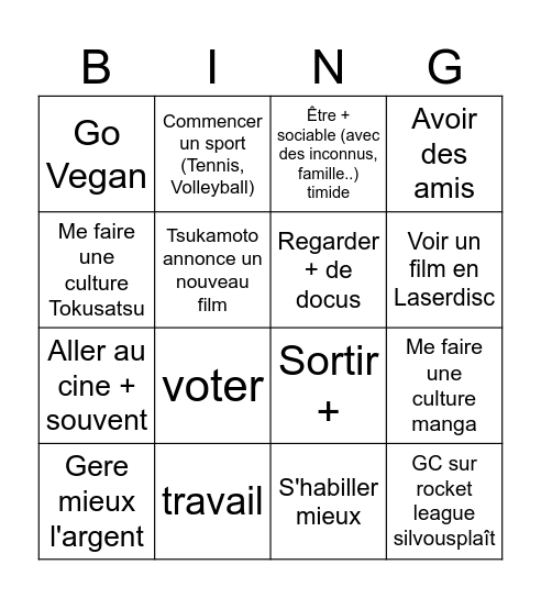 Bingo 2026 Bingo Card