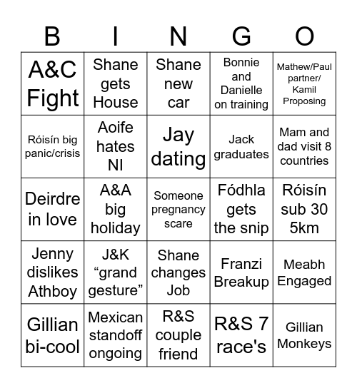 2026 Bingo Card