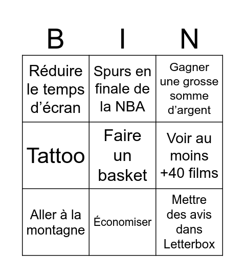 Bingo 2026 Bingo Card