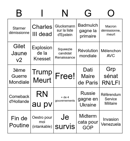 Bingo 2K26 Bingo Card