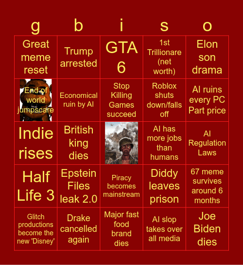 2026 Bingo Card
