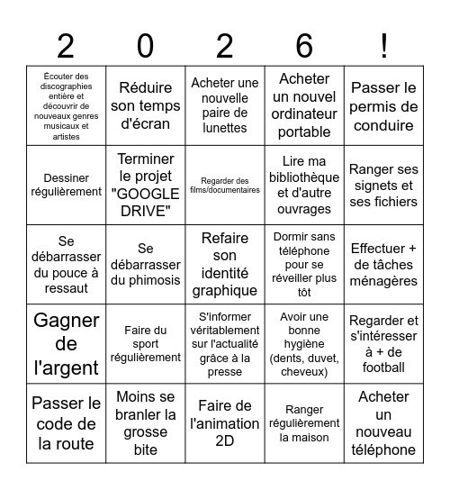 2026 Bingo Card