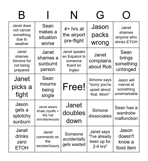 Northcott Emery Mexican Christmas Bingo Card