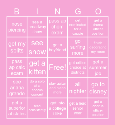 2026 Bingo! Bingo Card