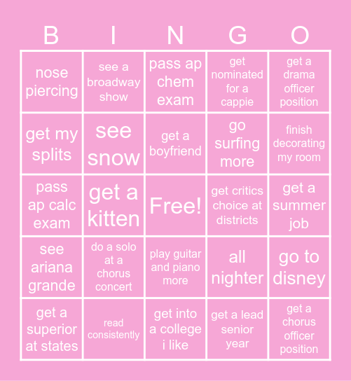 2026 Bingo! Bingo Card