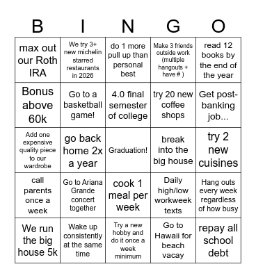 Ji/Ja BINGO Card
