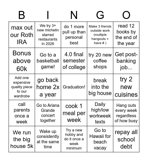 Ji/Ja BINGO Card