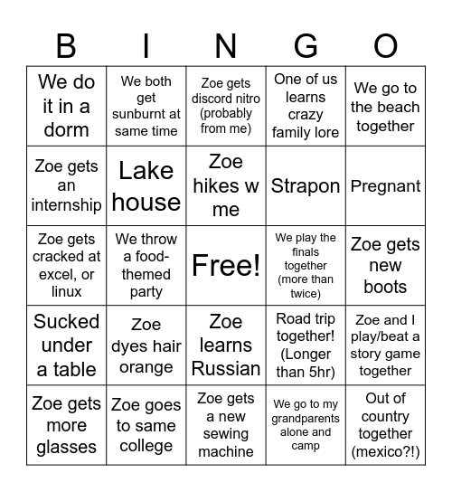 Fletcher bingo new years Bingo Card