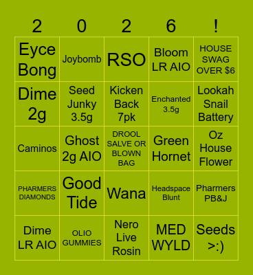 Monthly Bingo Card Bingo Card