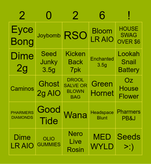 Monthly Bingo Card Bingo Card