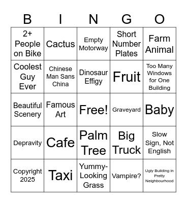 Geoguessr Bingo 2 Electric Boogaloo Bingo Card