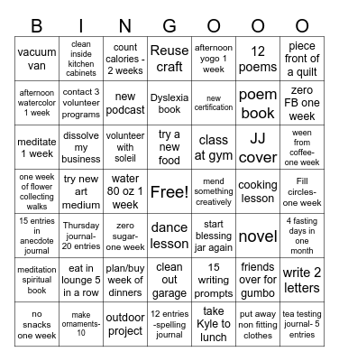 Bingooooo    2026 Bingo Card
