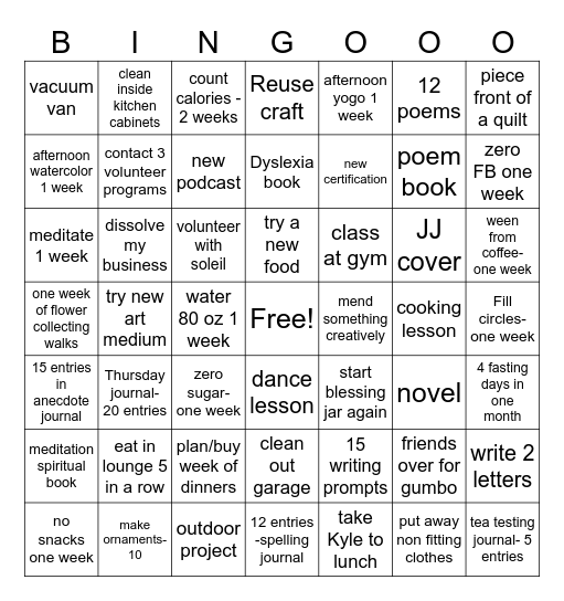 Bingooooo    2026 Bingo Card