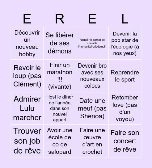 2026 - Le Nouveau Chapitre Bingo Card