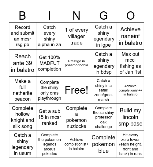 Pizza 2026 Bingo Card