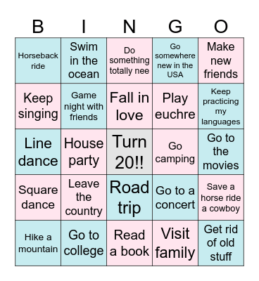 2026 Bingo Card