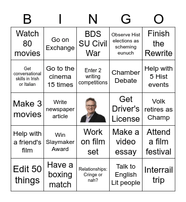 New Years Bingo 2026 Bingo Card