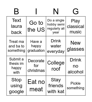 Emma's 2026 aspires Bingo Card