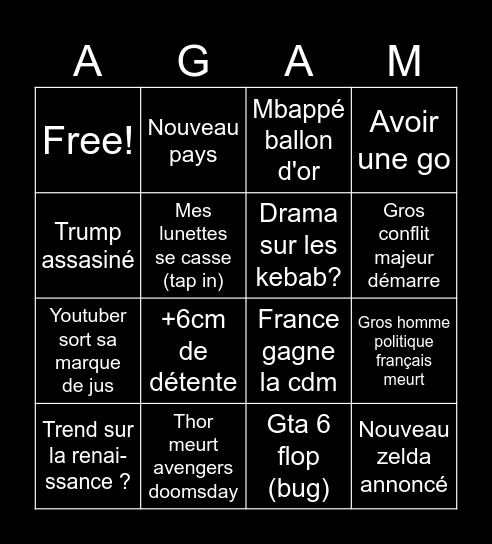 Bingo 2k26 Bingo Card