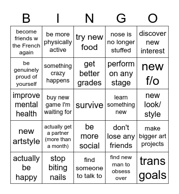 2026 bingo Card