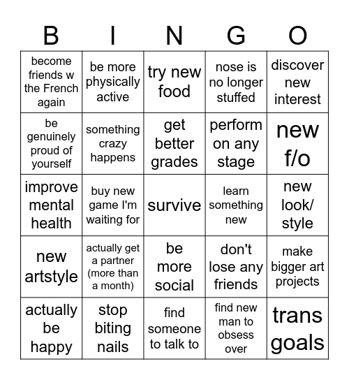 2026 bingo Card