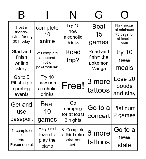 Brando 2026 Bingo Card