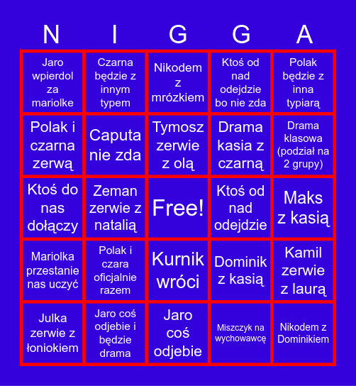 2026 Bingo Card