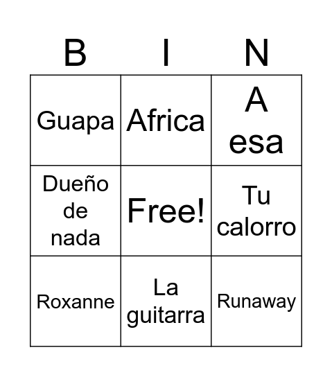 Bingo 2026 Bingo Card