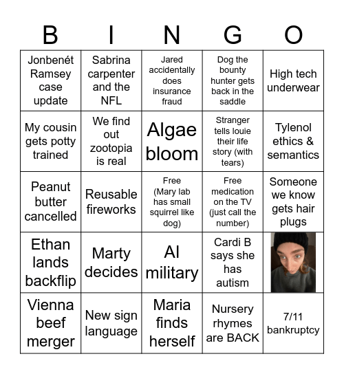 Maongo Bingo Card