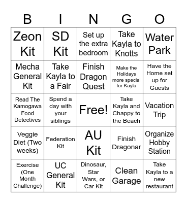 2026 Bingo Card