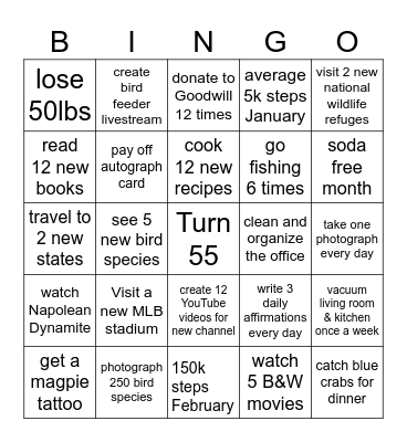 2026 Bingo Card