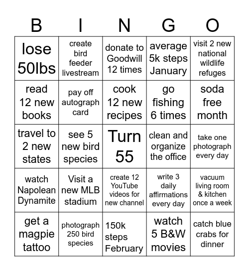 2026 Bingo Card