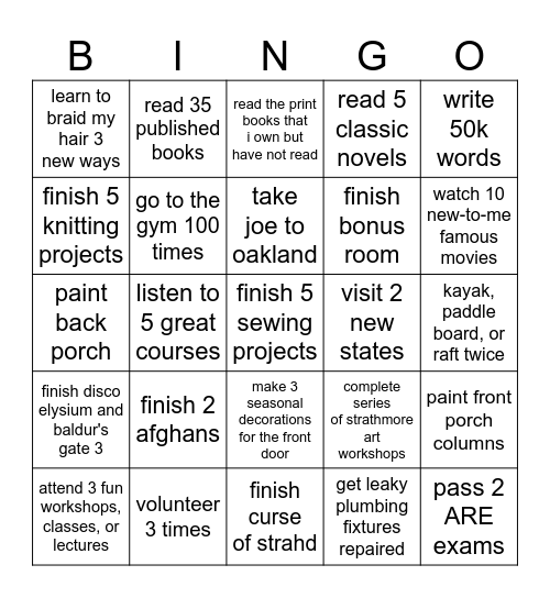 2026 bingo Card