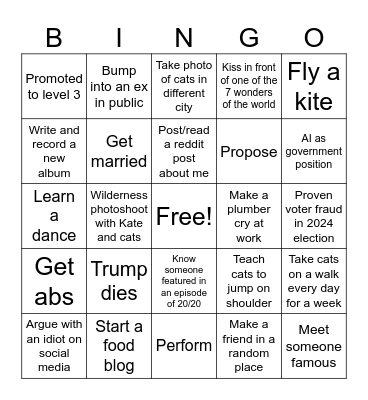 Renee's 2026 Bingo Card Bingo Card